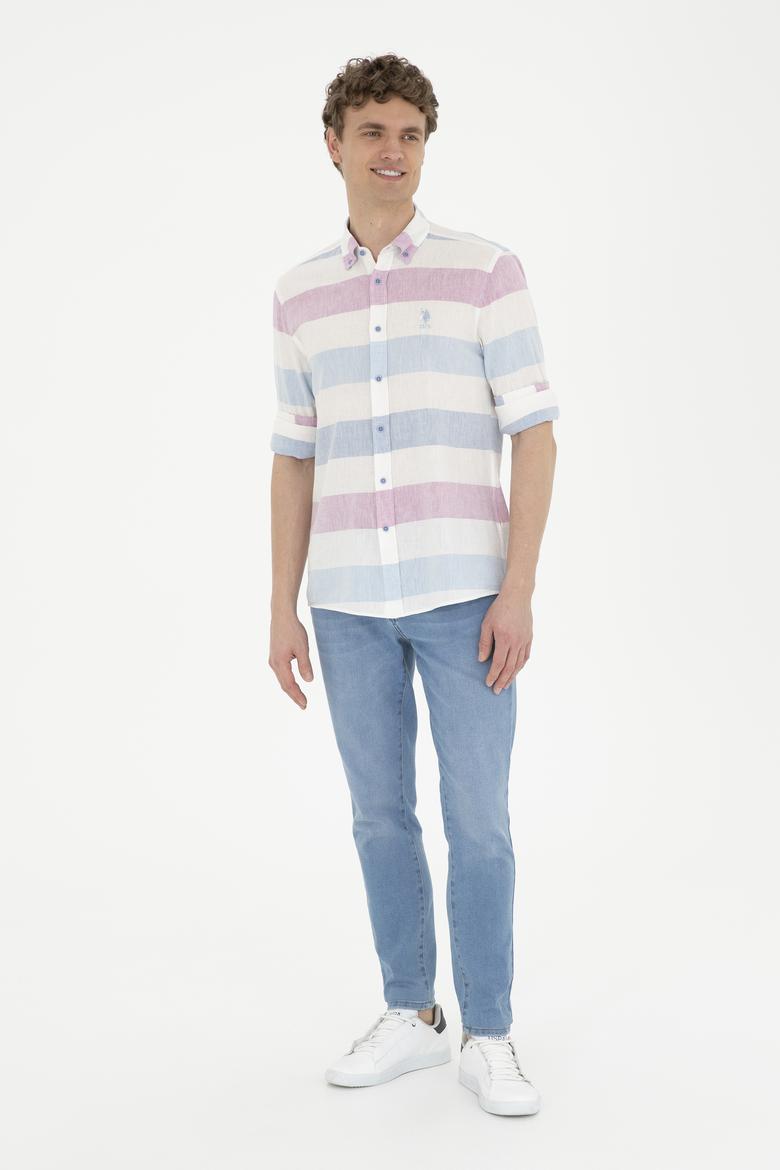 Erkek Saks Uzun Kollu Gömlek - 50283667014