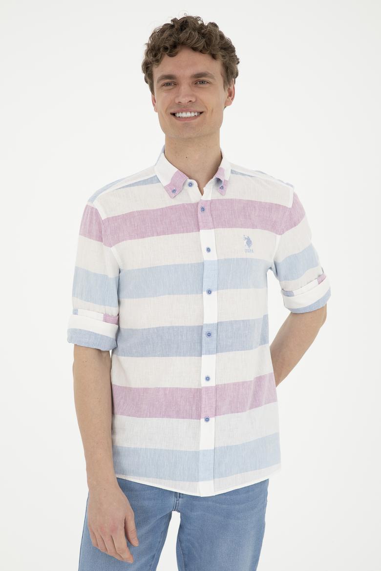 Erkek Saks Uzun Kollu Gömlek - 50283667014