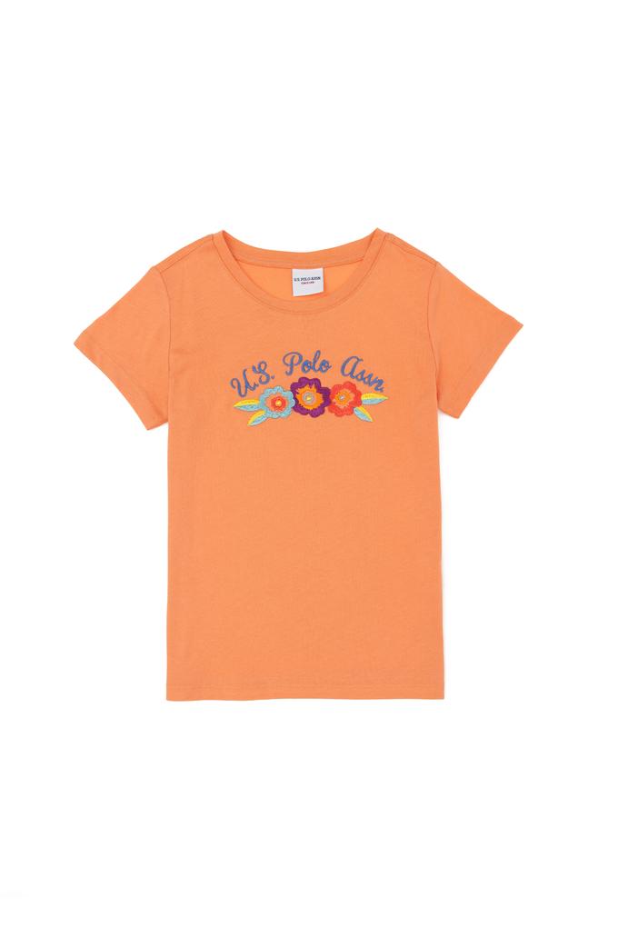 Kız Çocuk Somon Bisiklet YakaTişört