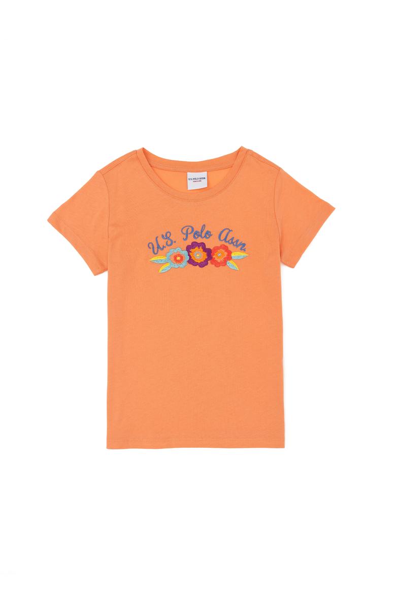 Kız Çocuk Somon Bisiklet YakaTişört