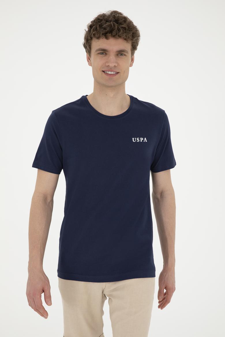 Erkek Regular Fit Bisiklet Yaka Lacivert Tişört - 50281077031