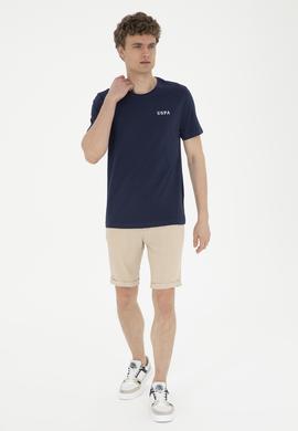 Erkek Regular Fit Bisiklet Yaka Lacivert Tişört - 50281077031