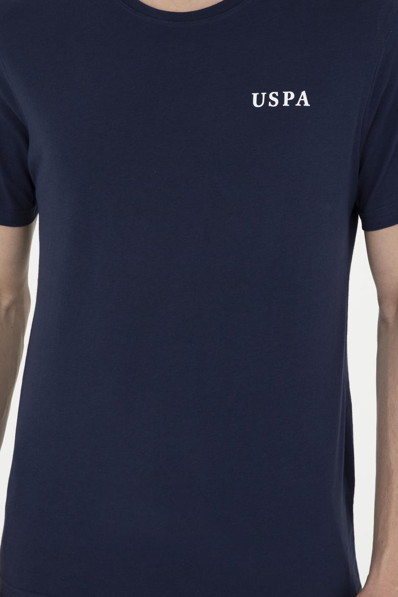 Erkek Regular Fit Bisiklet Yaka Lacivert Tişört - 50281077031