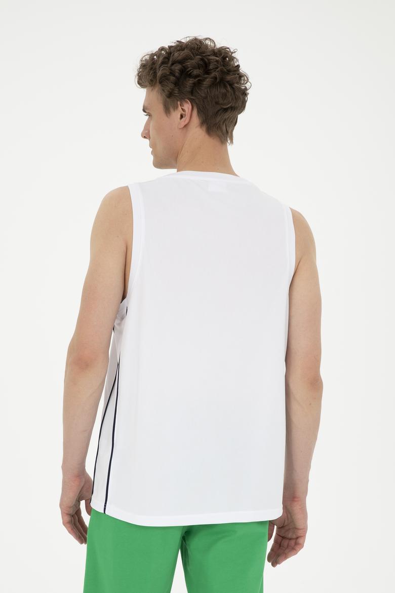 Erkek Regular Fit Bisiklet Yaka Beyaz Tişört - 50282483017