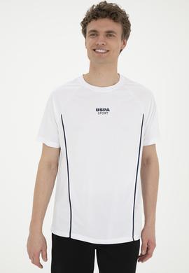 Erkek Regular Fit Bisiklet Yaka Beyaz Tişört - 50282489007