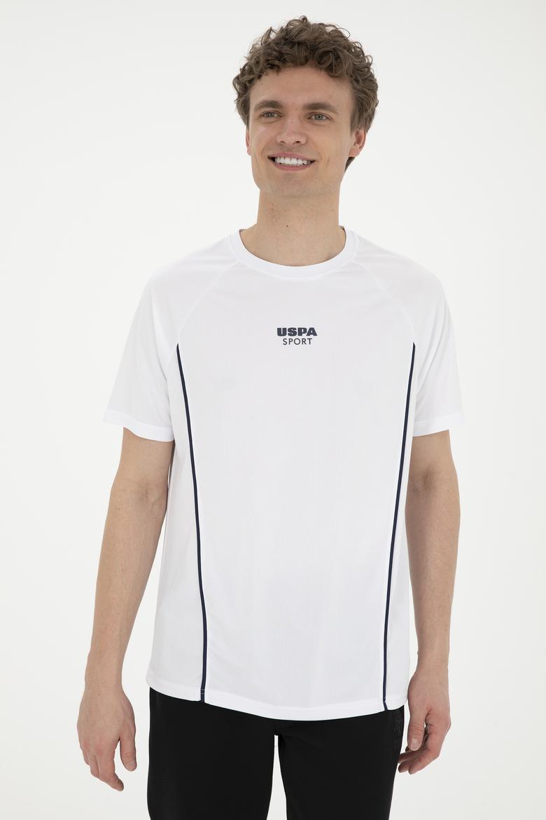 Erkek Regular Fit Bisiklet Yaka Beyaz Tişört - 50282489007