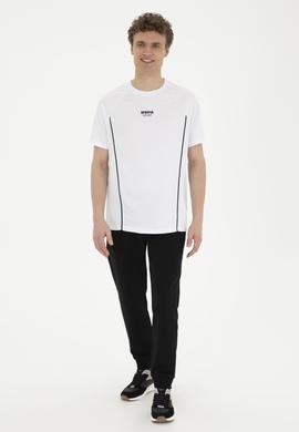 Erkek Regular Fit Bisiklet Yaka Beyaz Tişört - 50282489007