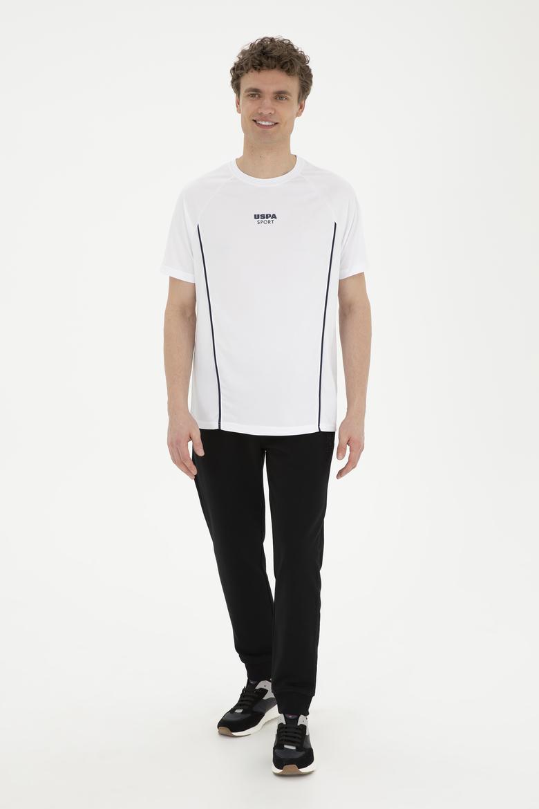 Erkek Regular Fit Bisiklet Yaka Beyaz Tişört - 50282489007