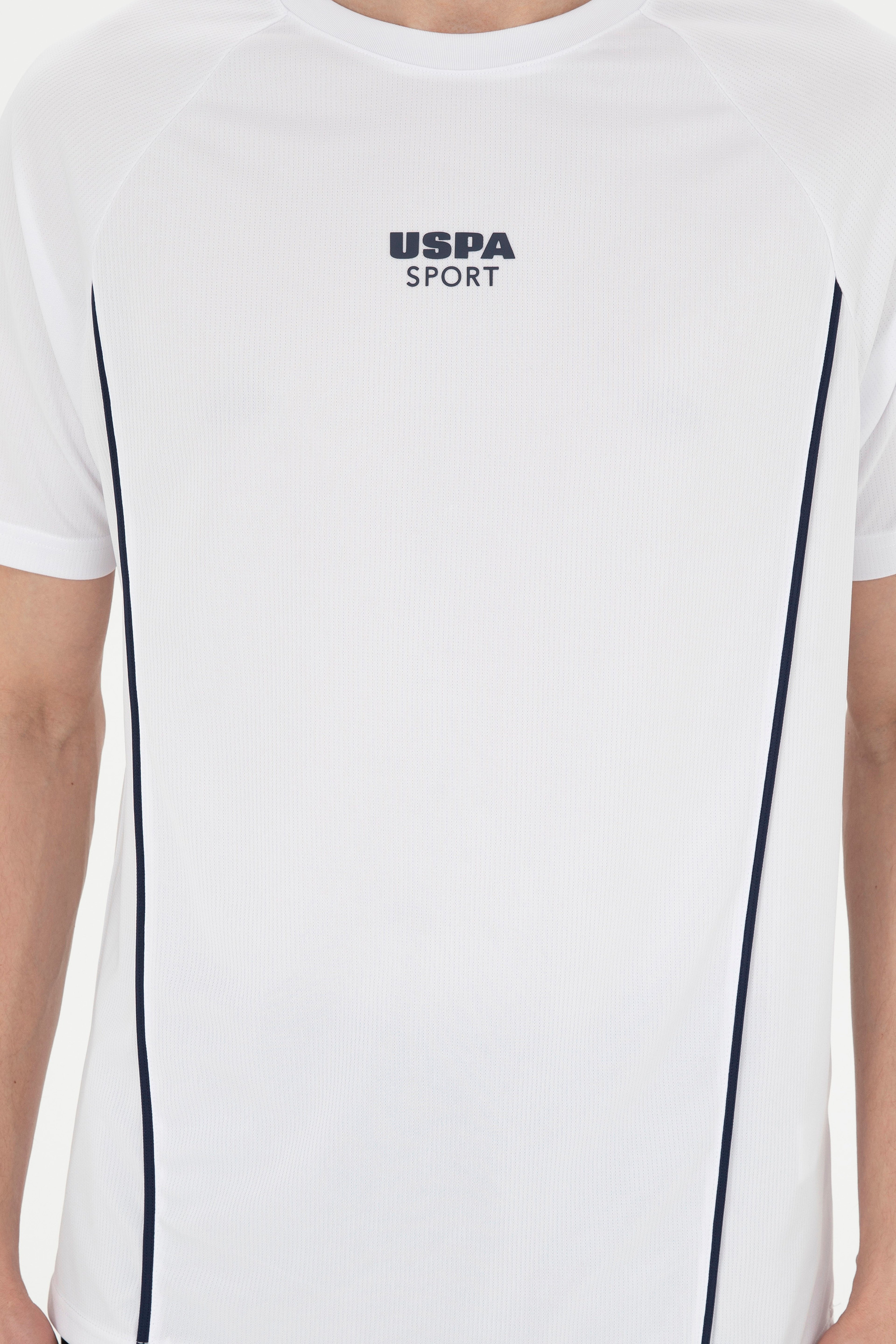 Erkek Regular Fit Bisiklet Yaka Beyaz Tişört - Image 6