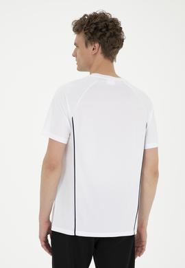 Erkek Regular Fit Bisiklet Yaka Beyaz Tişört - 50282489007