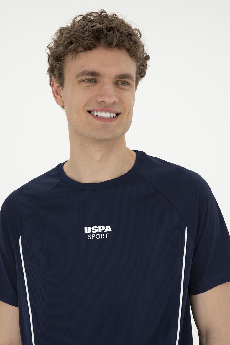 Erkek Regular Fit Bisiklet Yaka Lacivert Tişört - 50282489019