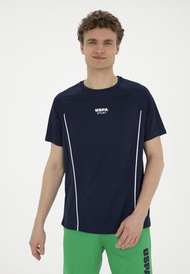 Erkek Regular Fit Bisiklet Yaka Lacivert Tişört - 50282489019