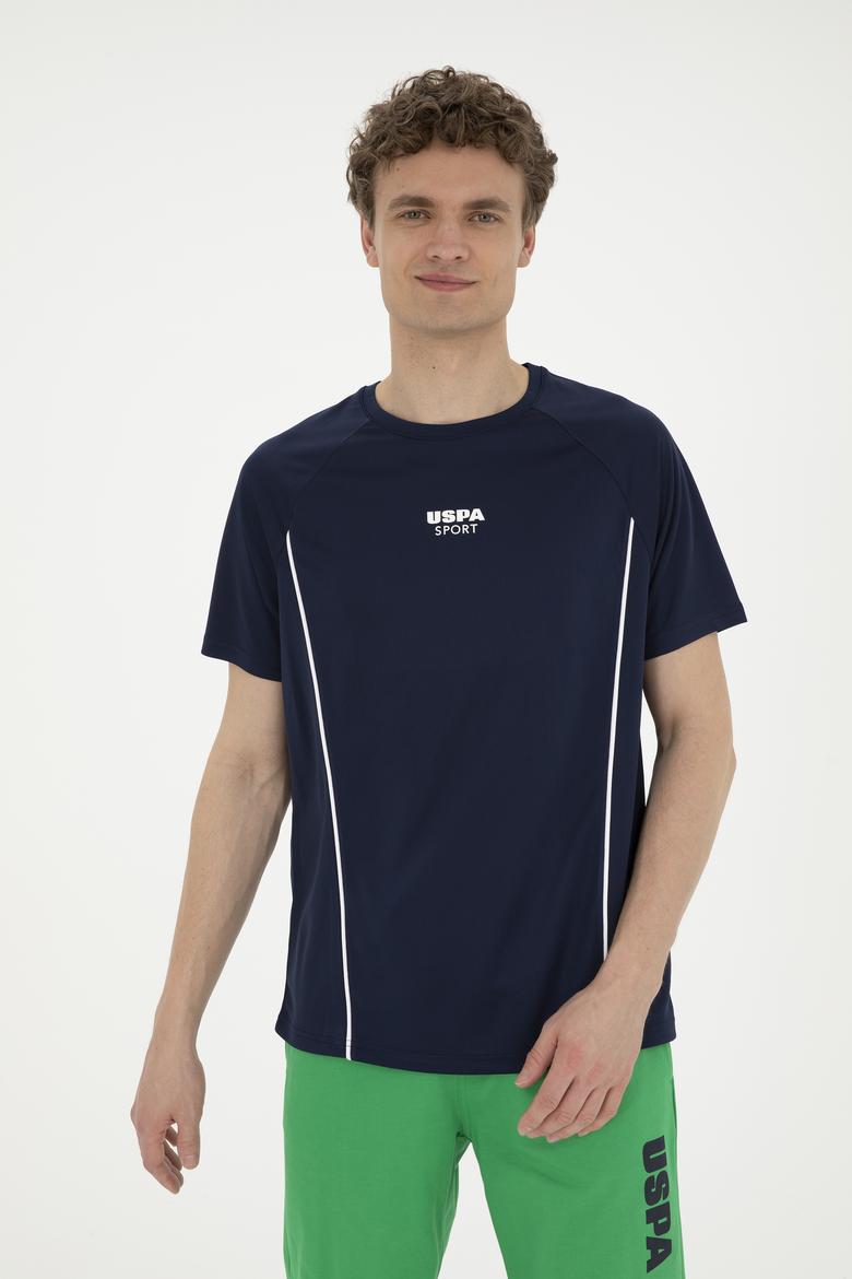 Erkek Regular Fit Bisiklet Yaka Lacivert Tişört - 50282489019