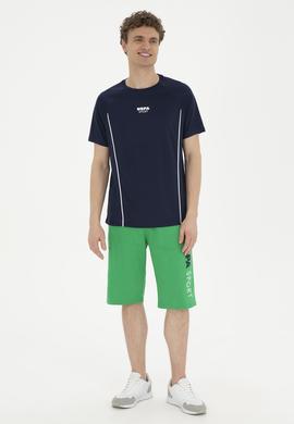 Erkek Regular Fit Bisiklet Yaka Lacivert Tişört - 50282489019