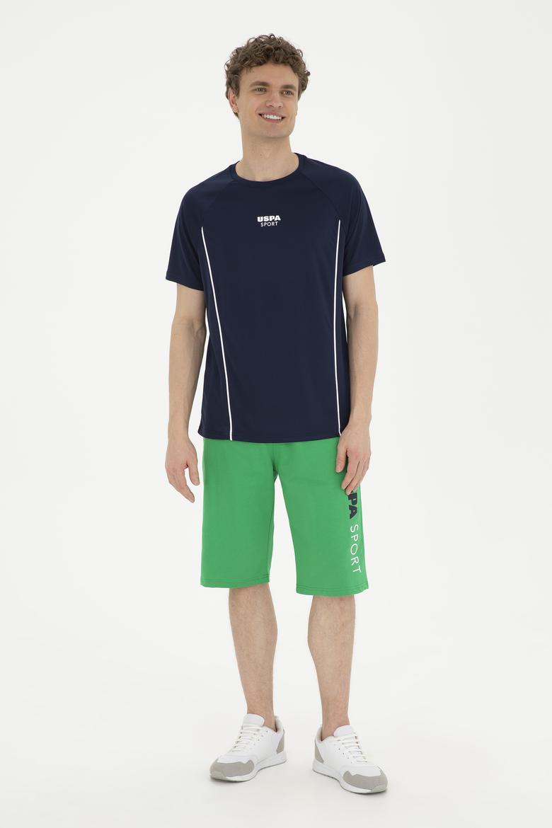 Erkek Regular Fit Bisiklet Yaka Lacivert Tişört - 50282489019