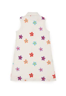 Kız Çocuk Ekru Polo Yaka Örme Elbise - 50283280011