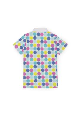 Kız Çocuk Beyaz Polo Yaka Basic Tişört - 50283349006