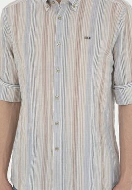 Erkek Saks Uzun Kollu Gömlek - 50283698007