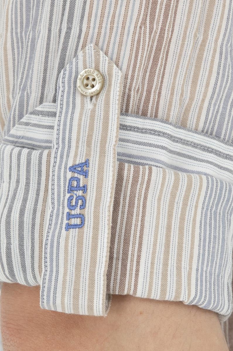 Erkek Saks Uzun Kollu Gömlek