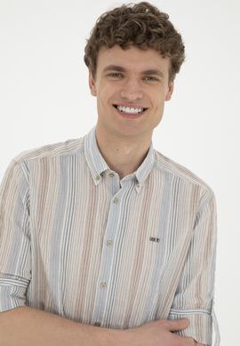 Erkek Saks Uzun Kollu Gömlek - 50283698007