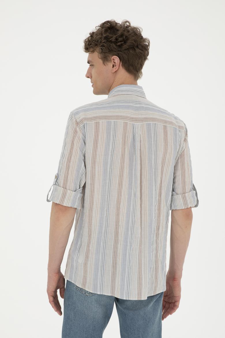 Erkek Saks Uzun Kollu Gömlek - 50283698007