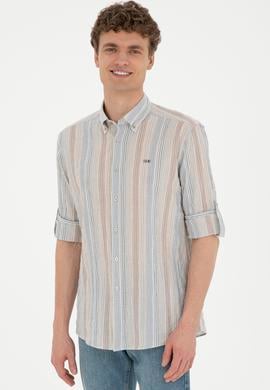 Erkek Saks Uzun Kollu Gömlek - 50283698007