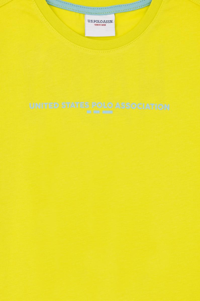 Erkek Çocuk Fıstık Yeşili Bisiklet Yaka Tişört