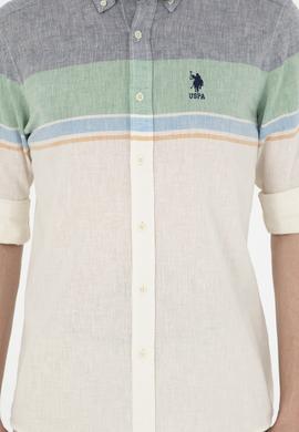 Erkek Yeşil Uzun Kollu Gömlek - 50283691014