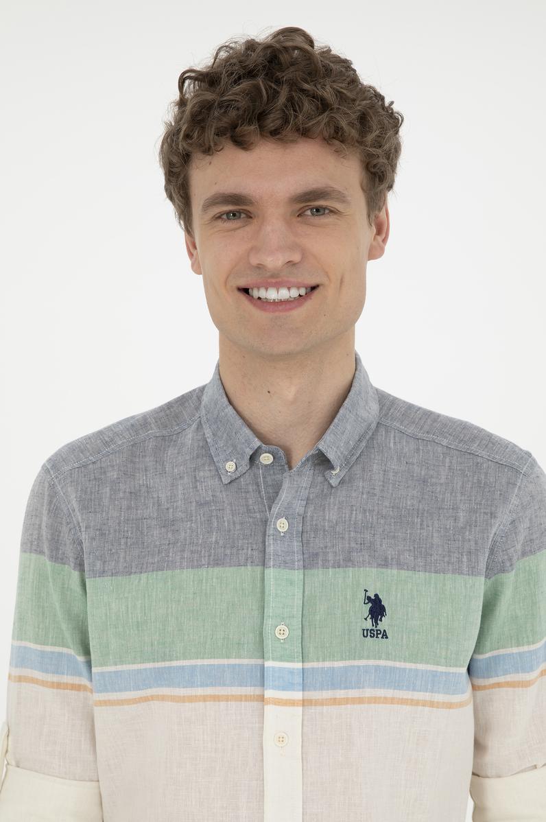 Erkek Yeşil Uzun Kollu Gömlek