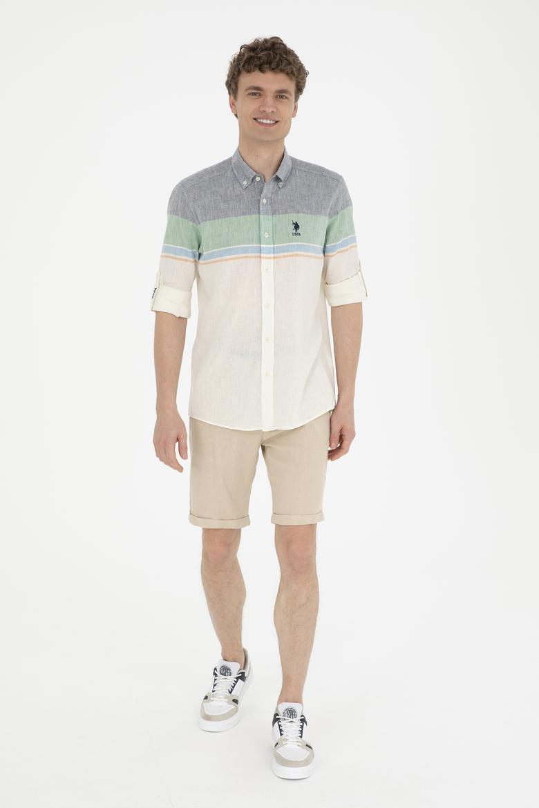 Erkek Yeşil Uzun Kollu Gömlek - 50283691014