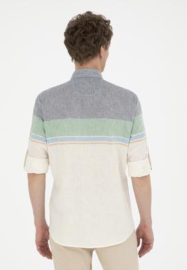 Erkek Yeşil Uzun Kollu Gömlek - 50283691014