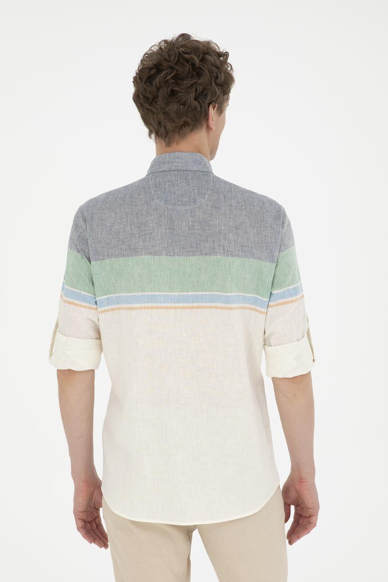 Erkek Yeşil Uzun Kollu Gömlek - 50283691014