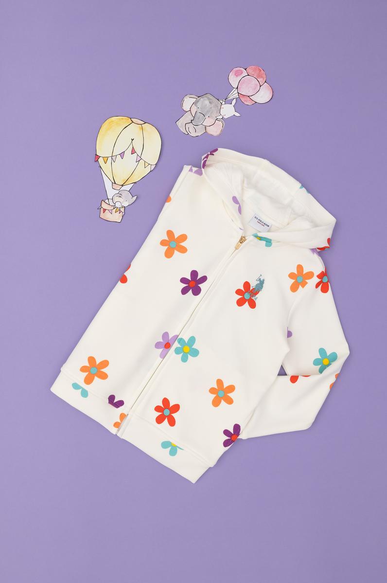 Kız Çocuk Ekru Sweatshirt