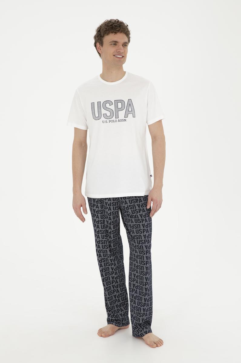 Erkek Ekru Pijama Takımı