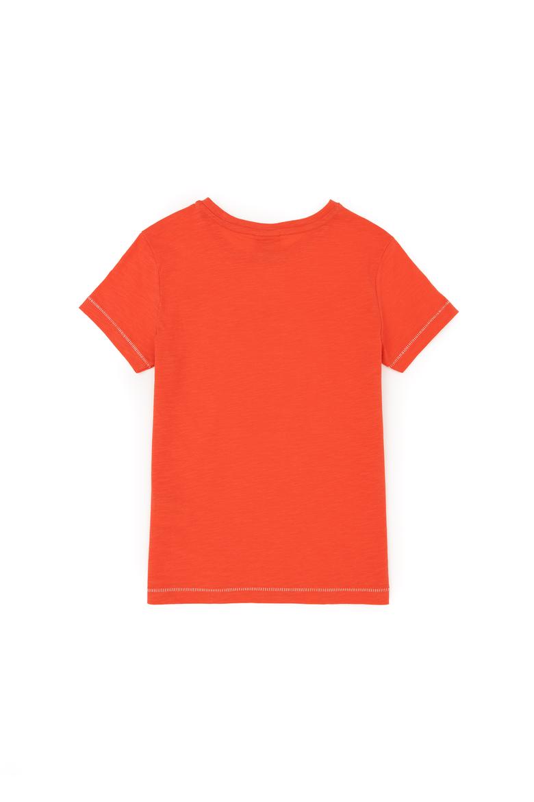 Erkek Çocuk Nar Çiçeği Bisiklet Yaka Tişört - 50281050049