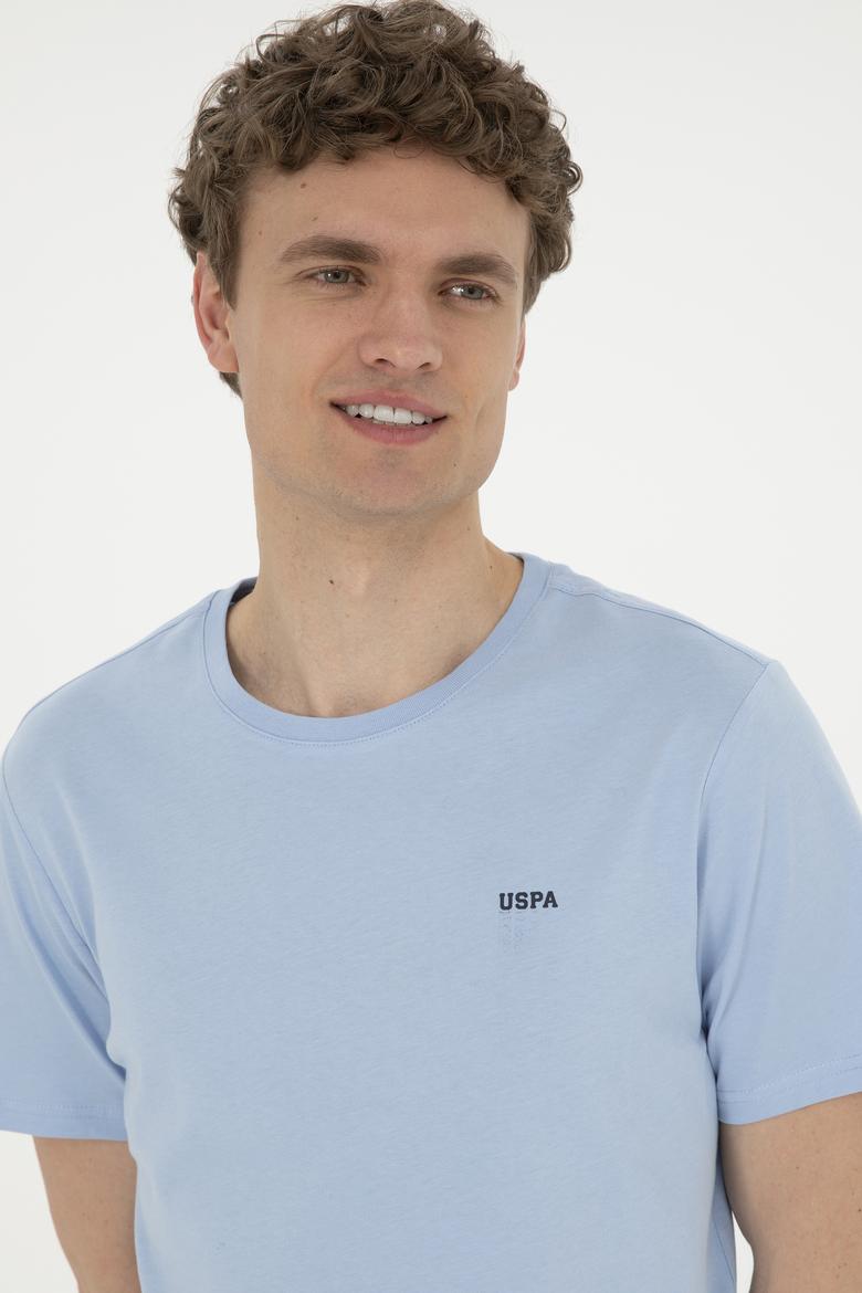 Erkek Açık Mavi Basic Tişört - 50284640069