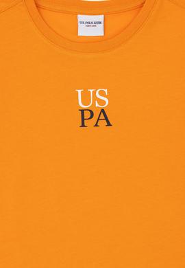 Erkek Çocuk Turuncu Oversize Bisiklet Yaka Tişört - 50289202160