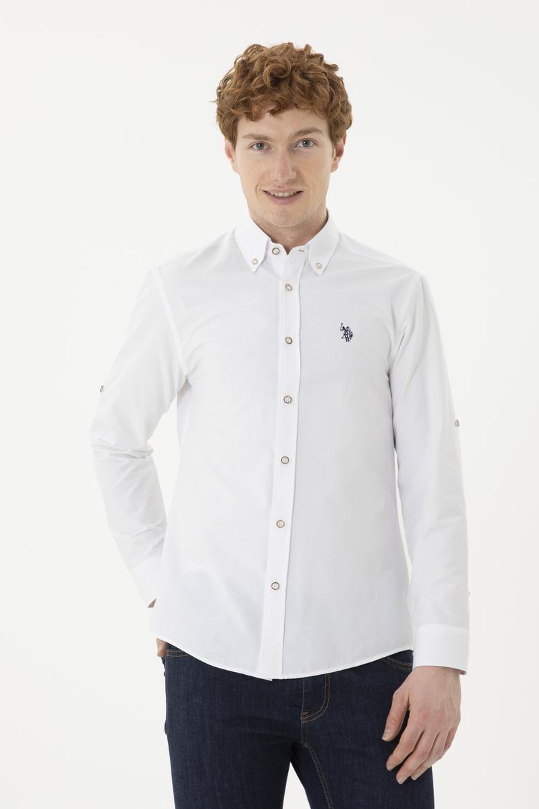 Erkek Beyaz Uzun Kollu Gömlek - 50288653008