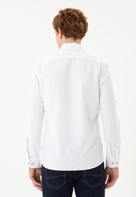 Erkek Beyaz Uzun Kollu Gömlek - 50288653008