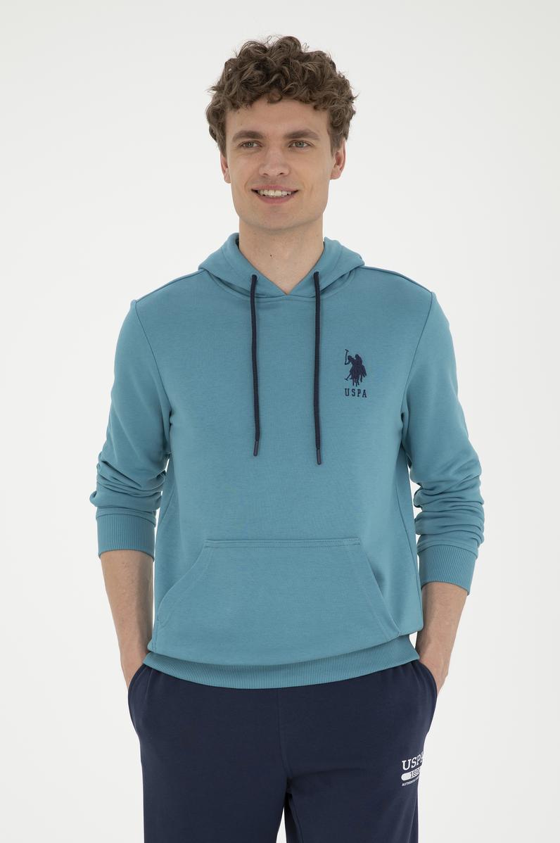 Erkek Petrol Basic Sweatshirt