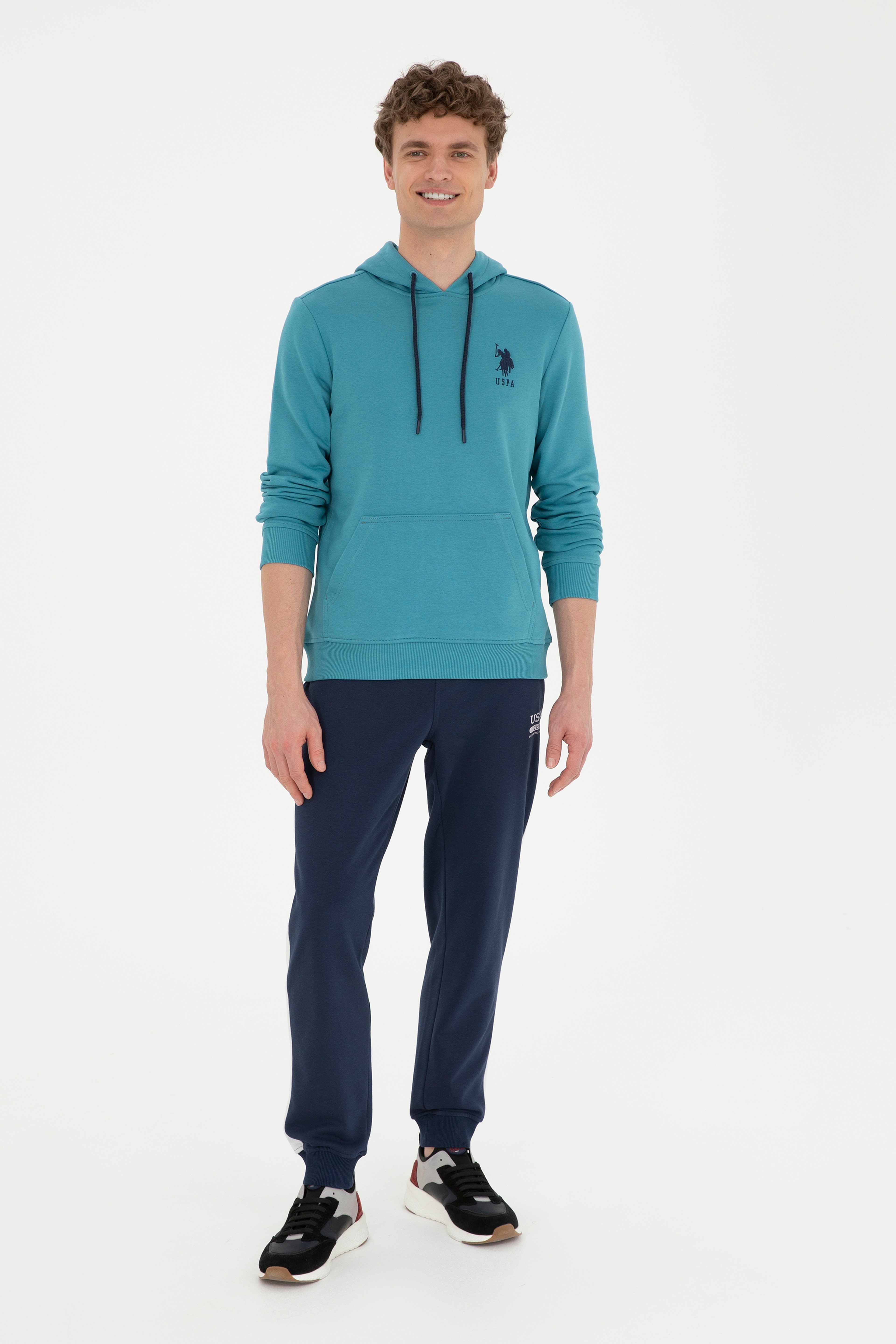 Erkek Petrol Basic Sweatshirt