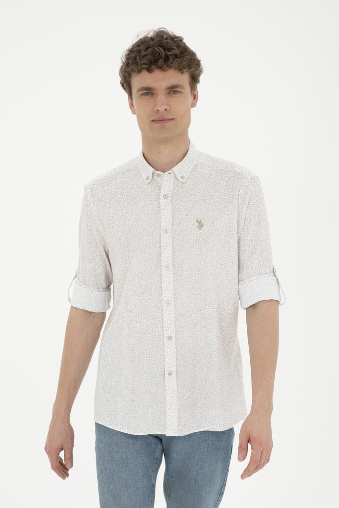 Erkek Haki Uzun Kollu Gömlek