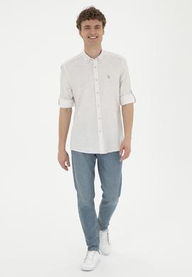 Erkek Haki Uzun Kollu Gömlek - 50288670008