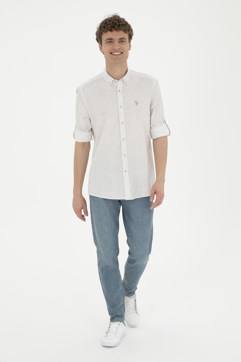 Erkek Haki Uzun Kollu Gömlek - 50288670008