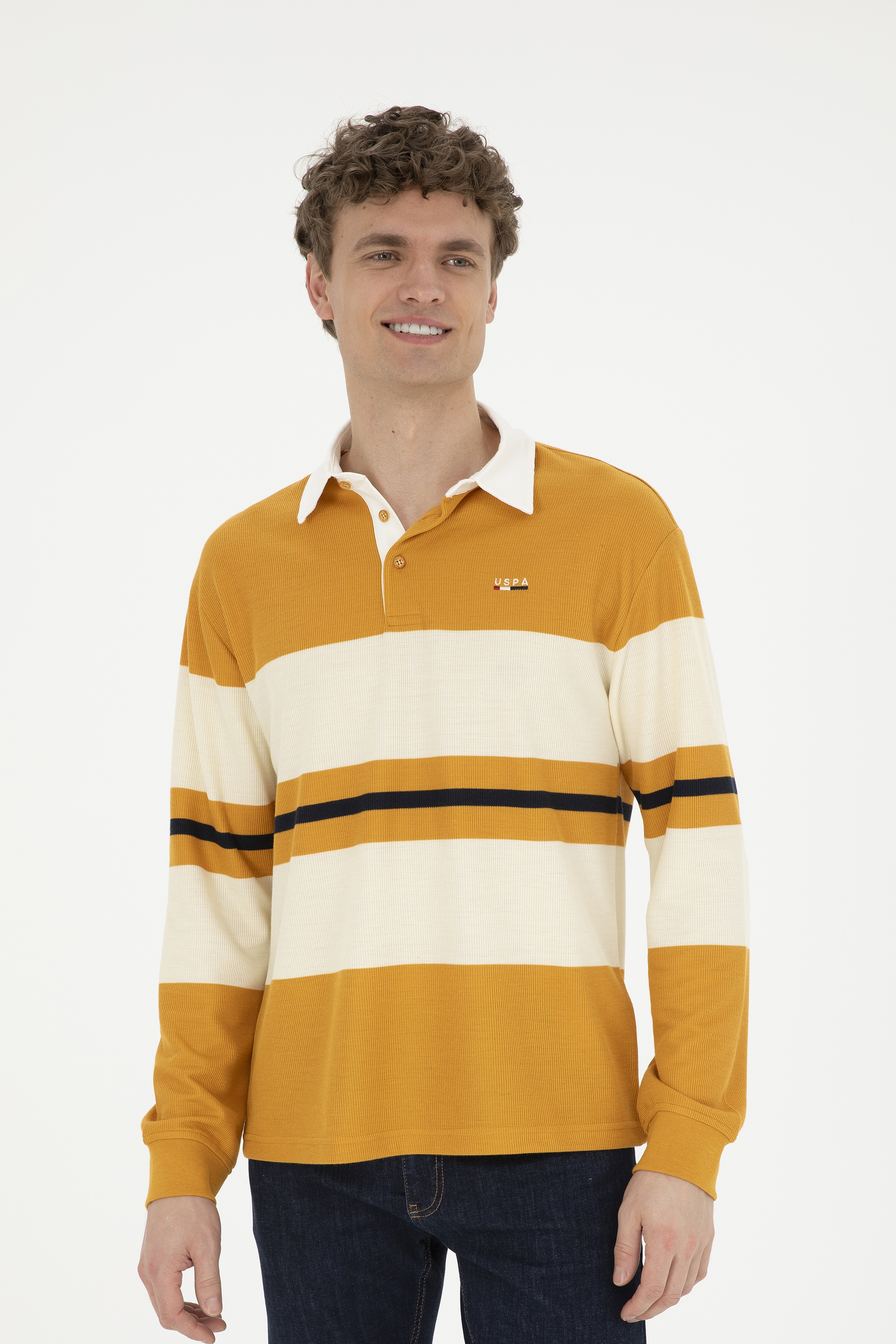 Erkek Hardal Sweatshirt - Image 1