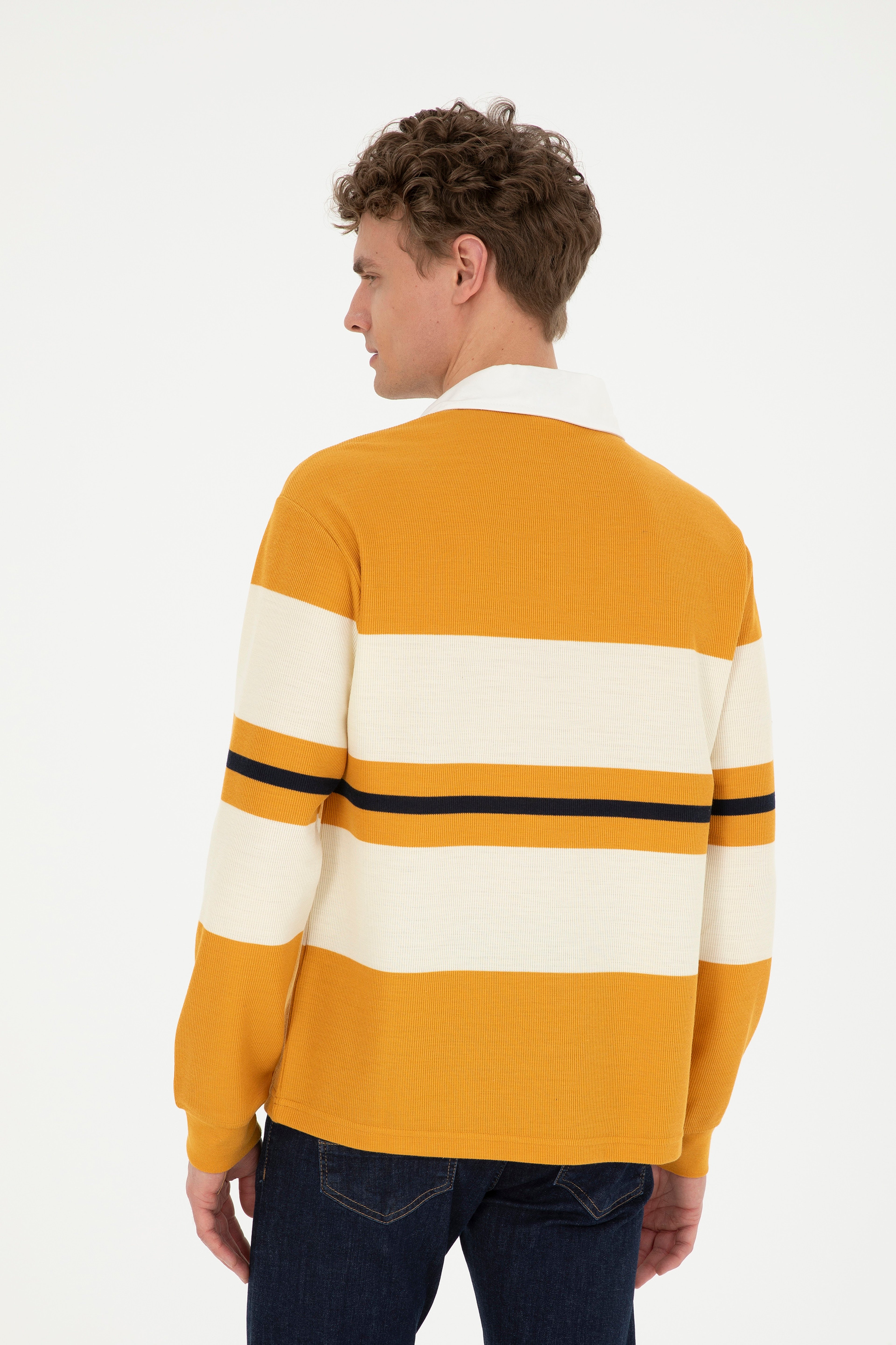 Erkek Hardal Sweatshirt - Image 5