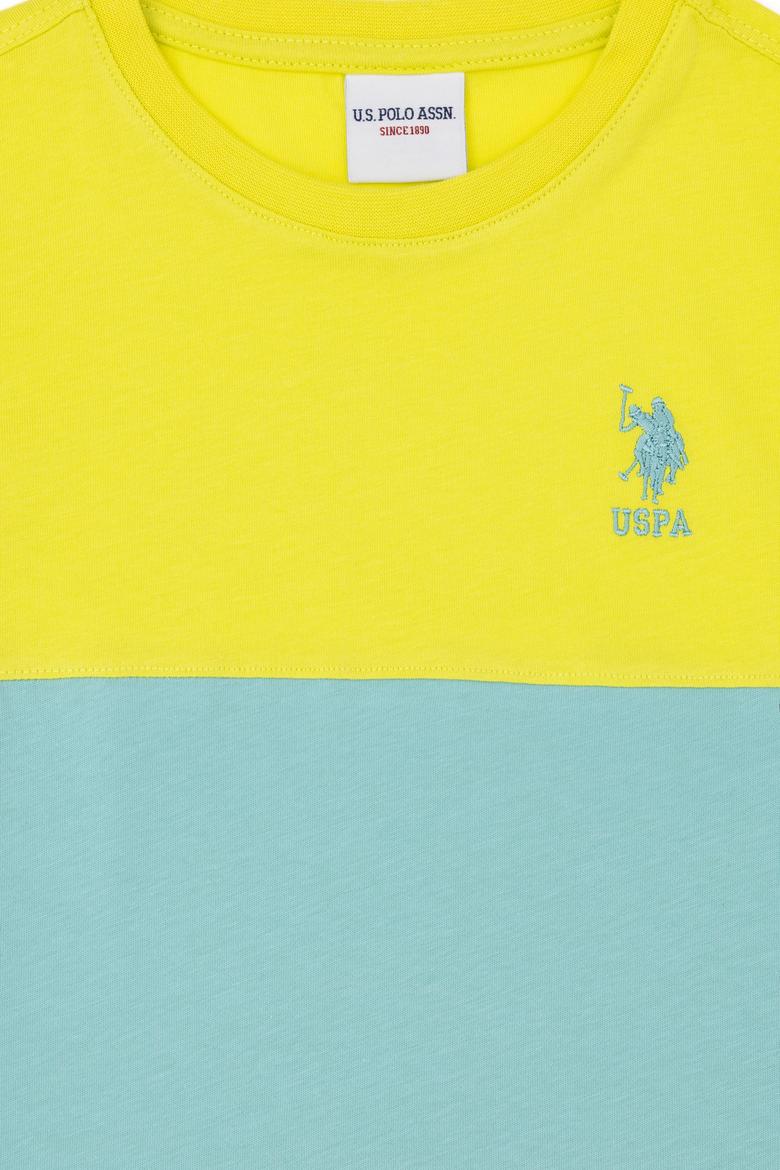 Erkek Çocuk Fıstık Yeşili Bisiklet Yaka Tişört - 50284796038