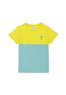 Erkek Çocuk Fıstık Yeşili Bisiklet Yaka Tişört - 50284796038