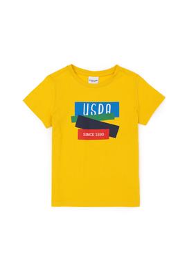 Erkek Çocuk Safran Bisiklet Yaka Tişört - 50284895061