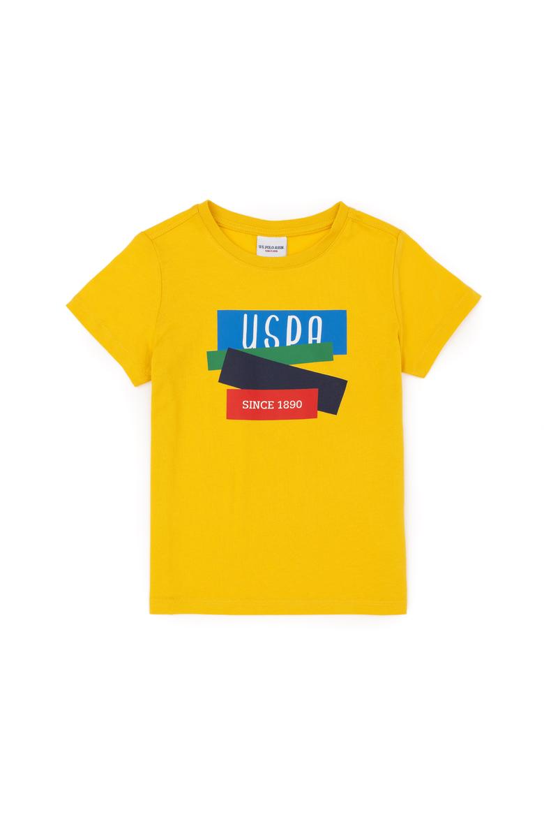 Erkek Çocuk Safran Bisiklet Yaka Tişört - 50284895061